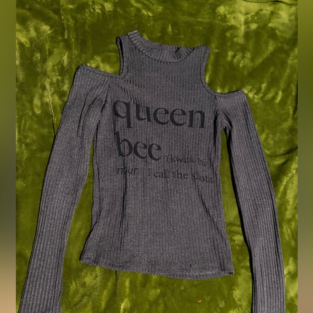 No shoulder long sleeve short turtle neck